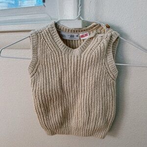 Zara cream sweater vest